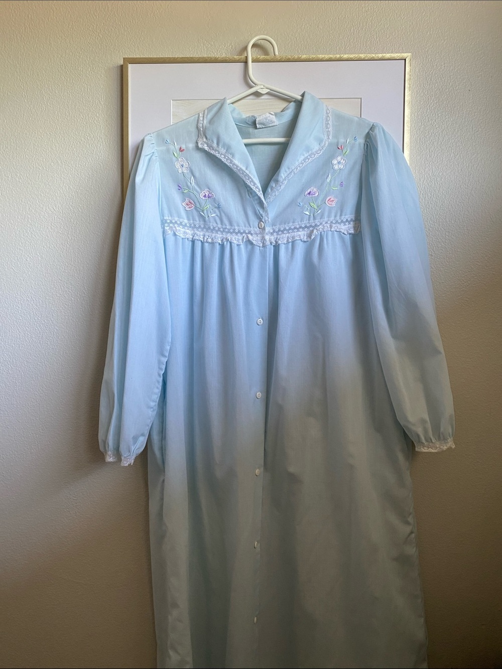 Vintage Cotton Blend House Coat/Robe, Sz M